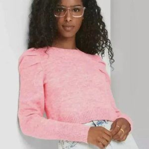 Wild Fable - Pink Poof Sleeve Sweater - 3X